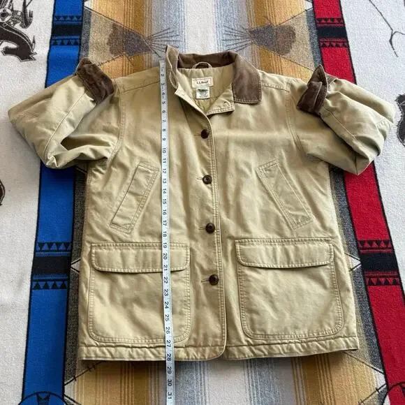 Vintage Women’s L.L. Bean Quilt Lined Barn Coat Size Petite Medium Corduroy - Picture 11 of 12